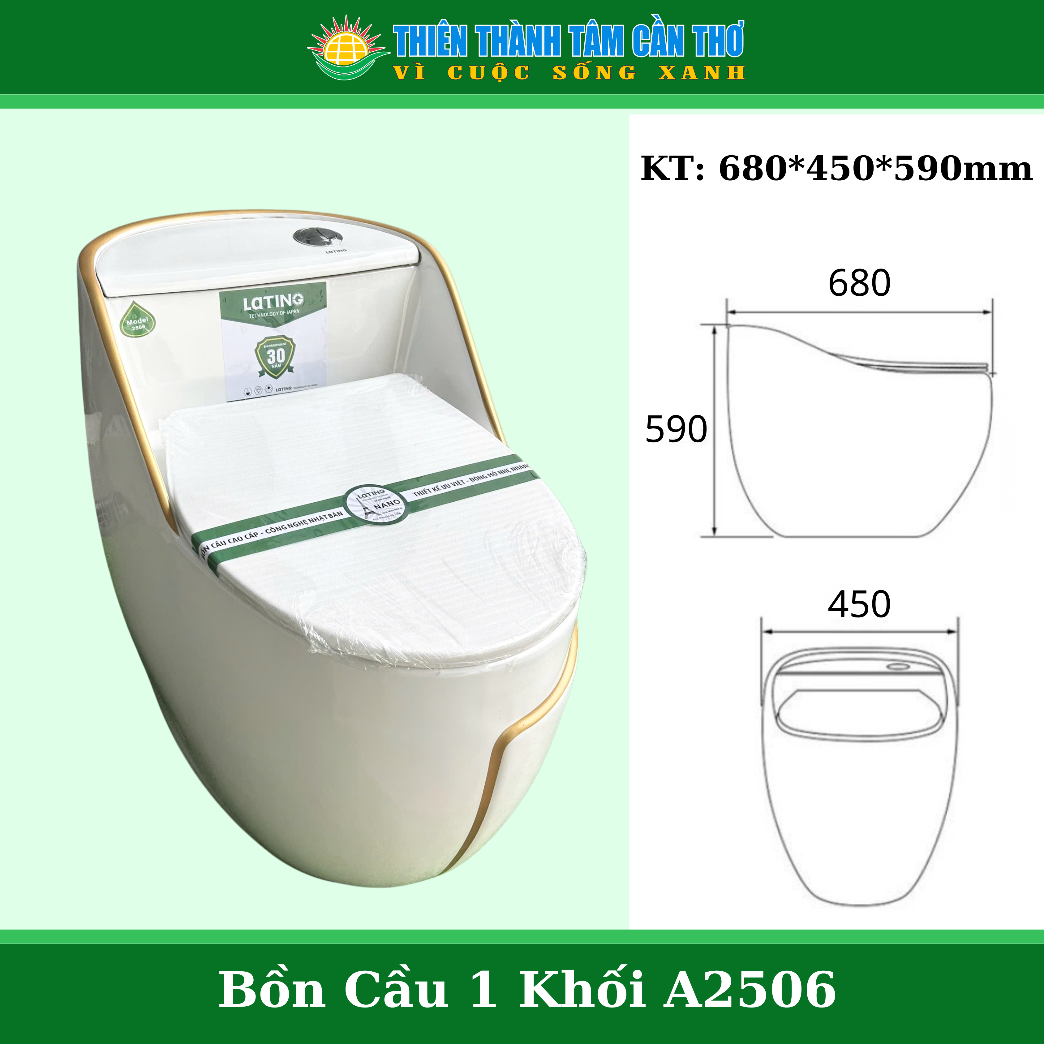 Bồn cầu trứng A2506